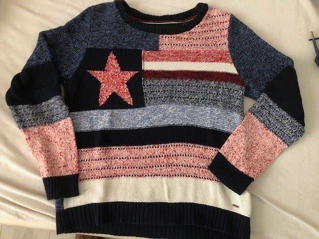 Tommy Hilfiger trui maat M van, Maat 38/40 (M), Blauw, Ophalen of Verzenden, Zo goed als nieuw