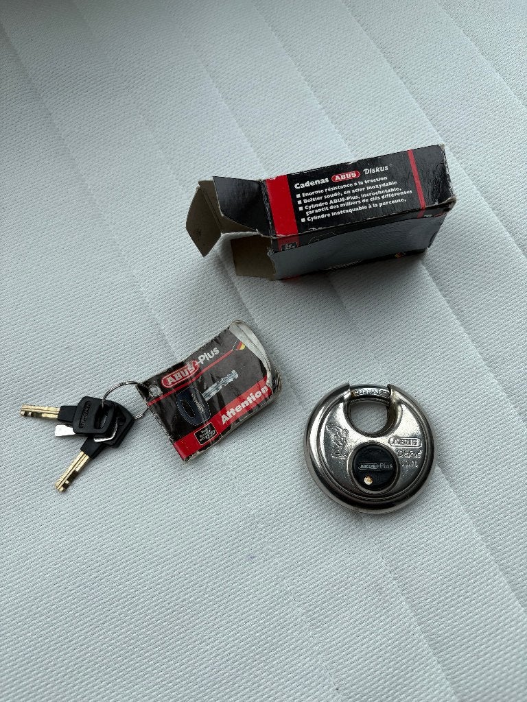 ABUS hangslot Diskus 20/70, Ophalen of Verzenden, Gebruikt, IJzer, Slot