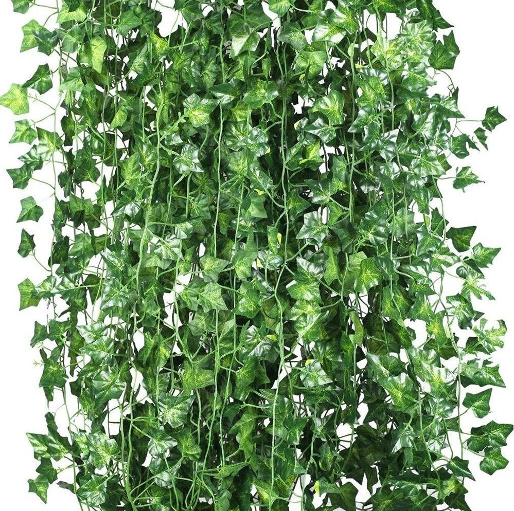 12 Kunst Klimop Bladeren Slinger / Plant Hangplant Hedera, Huis en Inrichting, Verzenden, Nieuw, Kunstplant