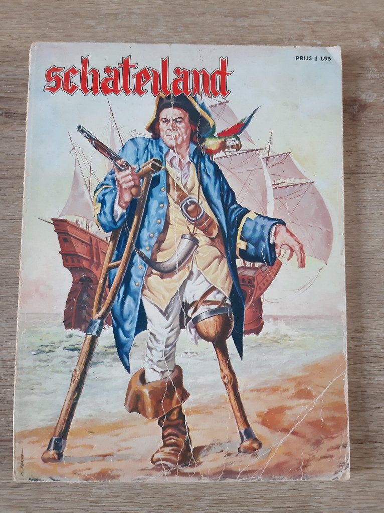 Oud stripboek Schateiland, Boeken, Stripboeken, Gelezen, Eén stripboek, Ophalen of Verzenden