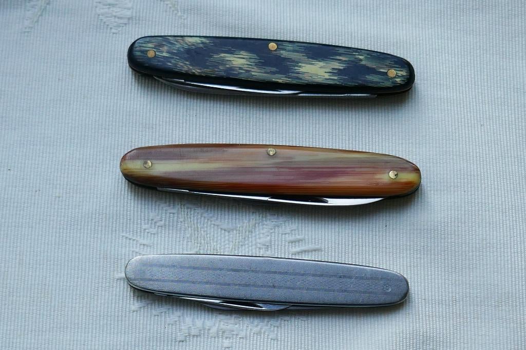 3 stuks vintage zakmesjes, Verzenden