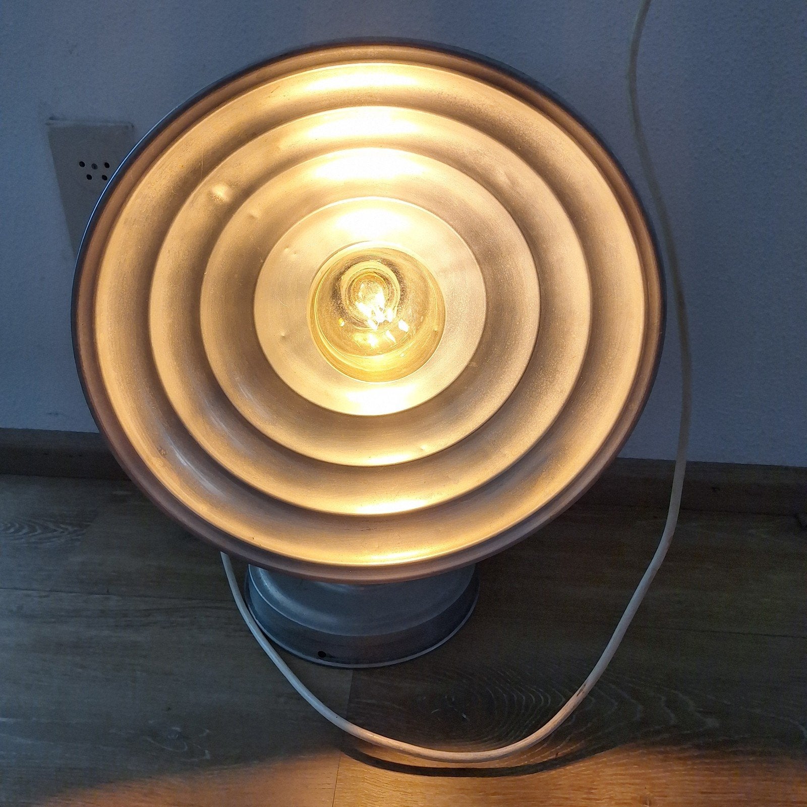 Vintage warmtelamp lamp industrieel, Ophalen, Gebruikt, Metaal, Industrieel