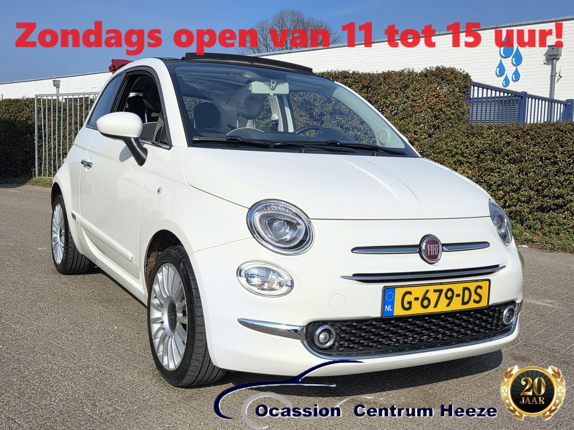 Fiat 500C 1.2 AUTOMAAT! Carplay! Apk 6-2027! VAN/VOOR WEKEN!, Auto's, Fiat, 970 kg, Stof, 4 cilinders, Cabriolet