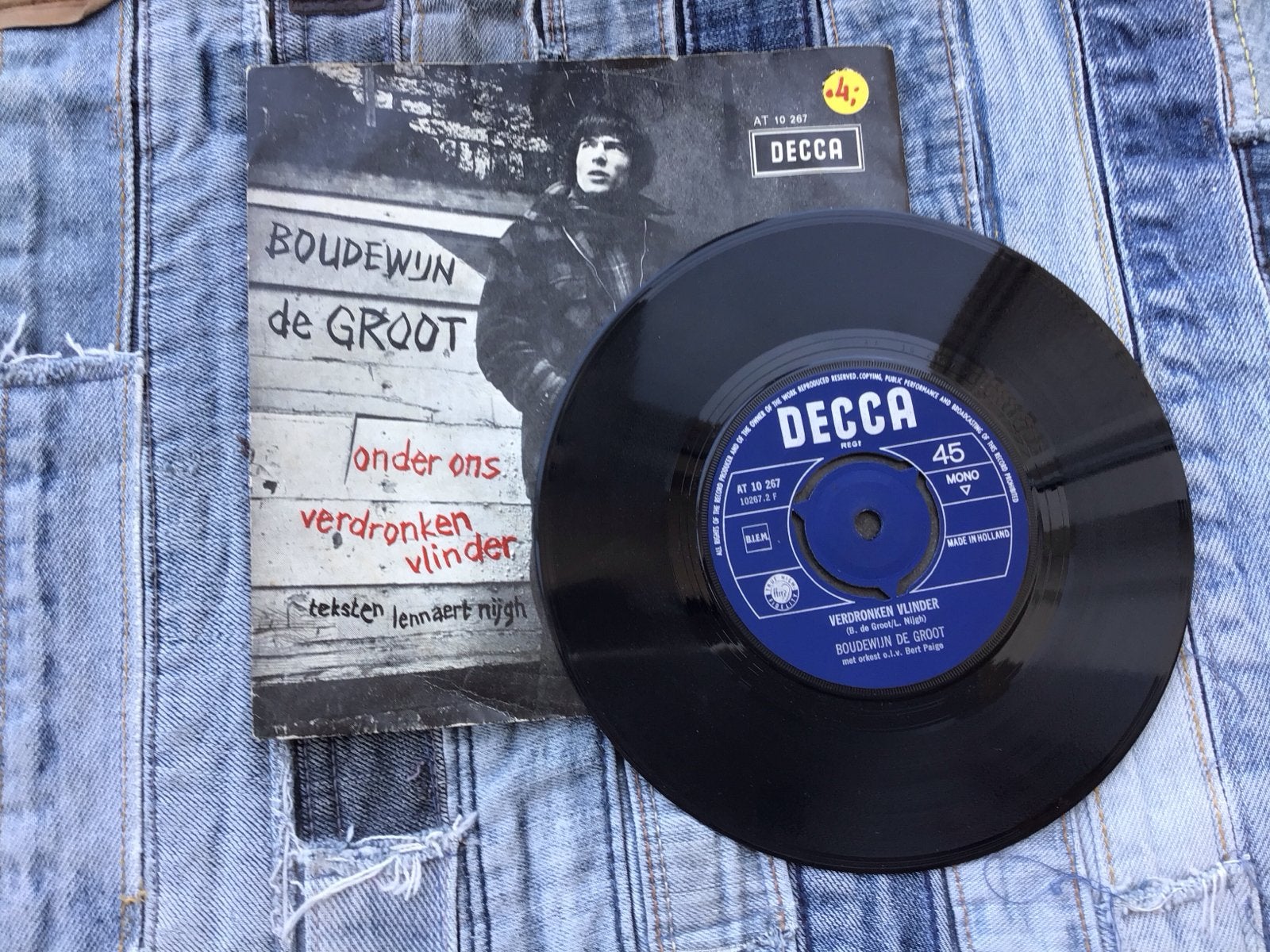 Boudewijn de Groot - Verdronken Vlinder (Single), Cd's en Dvd's, Vinyl Singles, Gebruikt, Originele persing, 7 inch, Single