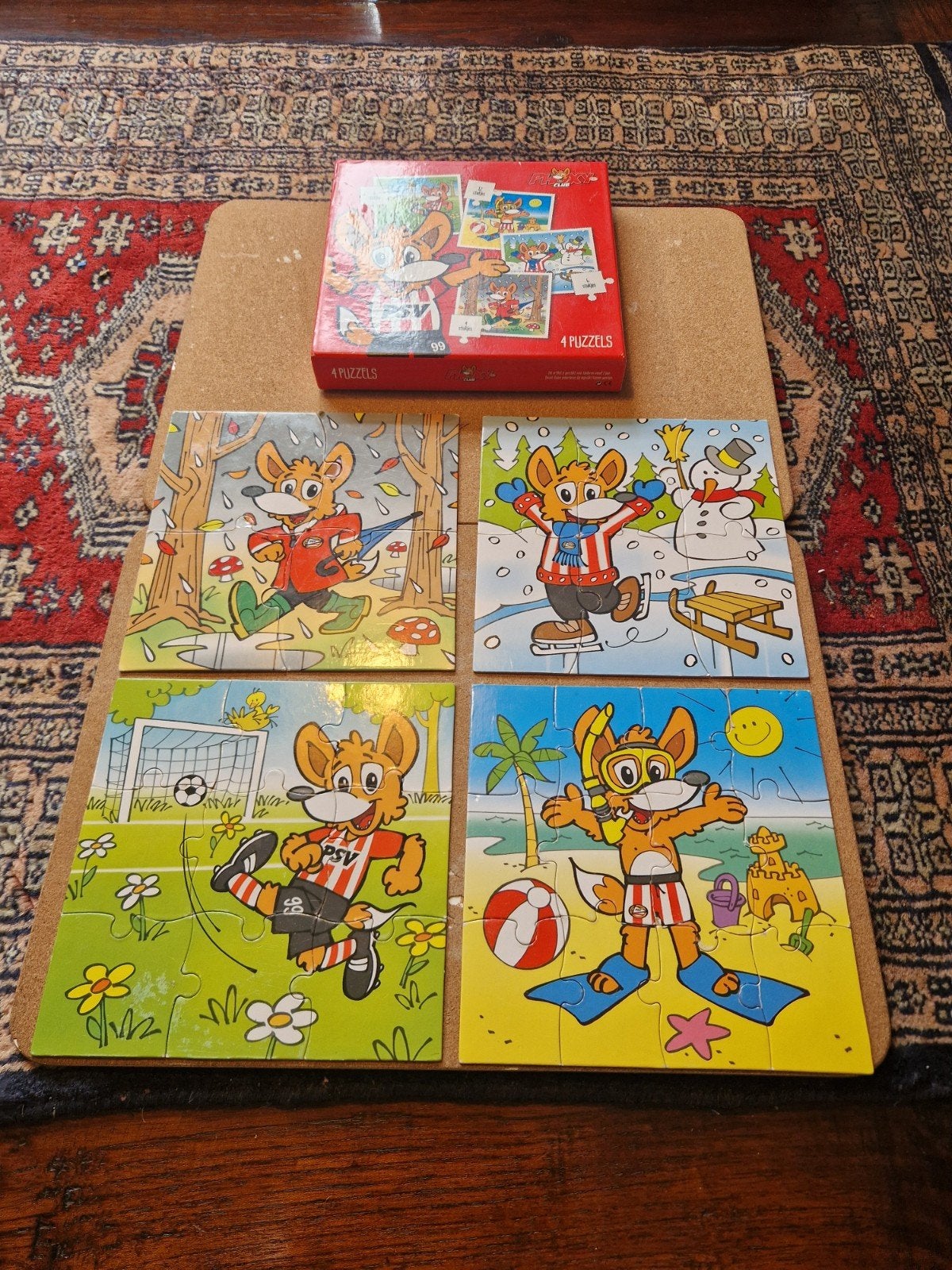 PSV Phoxy Club 4 Puzzels in goede staat, Ophalen of Verzenden, Zo goed als nieuw, PSV