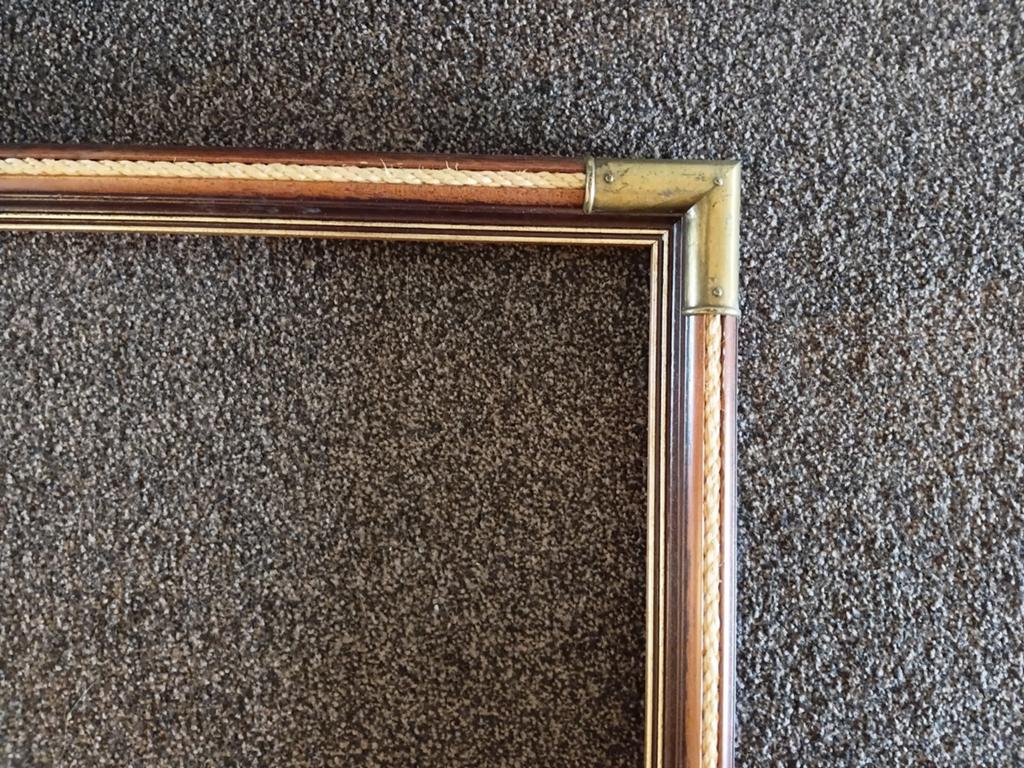 Houten lijst afgezet met koper, Huis en Inrichting, Woonaccessoires | Lijsten, Ophalen of Verzenden, Hout, 75 cm of meer