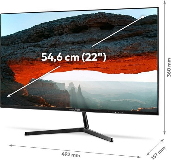 MEDION AKOYA P52218, Computers en Software, Monitoren, Gaming, Kantelbaar, HDMI, Full HD