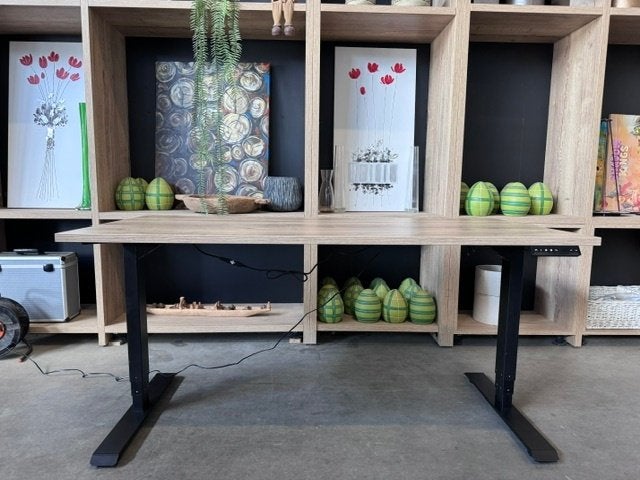 Elektrisch Zit-Sta Bureau–160x80xH65-130cm €250/st , 6stuks, Huis en Inrichting, Gebruikt, Metaal, Ophalen of Verzenden, Natuurlijk