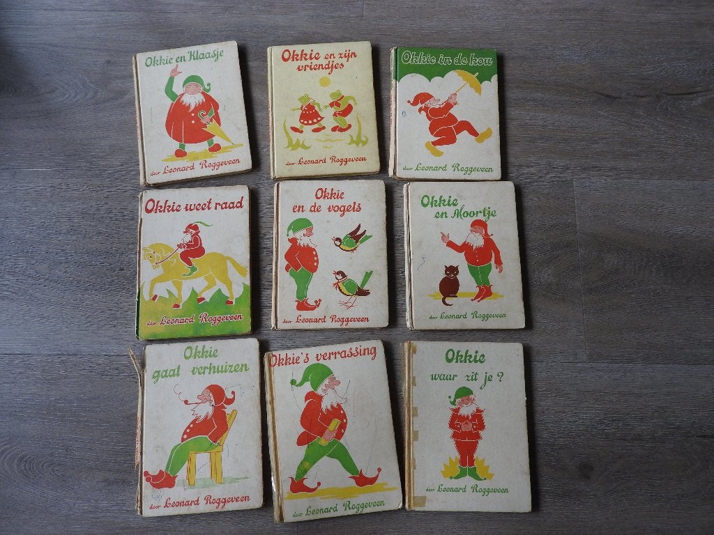 Okkie Pepernoot - 9 deeltjes, Boeken, Gelezen, Leonard Roggeveen, Ophalen of Verzenden, Sprookjes