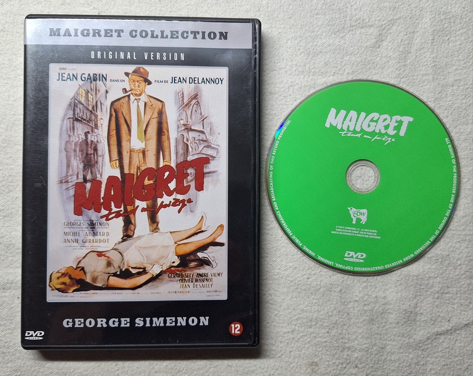 Maigret tend un Piège ( Delannoy ) met Jean Gabin, Girardot, Nederlands, Ophalen of Verzenden, 1940 tot 1960, Frans