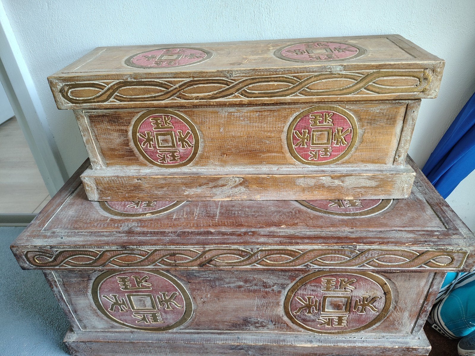 Mooie authentieke Chinese houten kisten, Ophalen, 50 tot 100 cm, 50 tot 75 cm