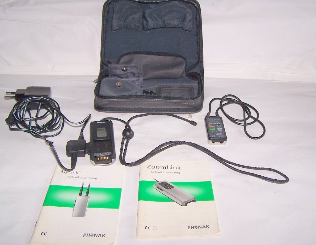 Phonak set gehoorversterker-My Link en Zoom Link in etui., Diversen, Ophalen of Verzenden, Zo goed als nieuw