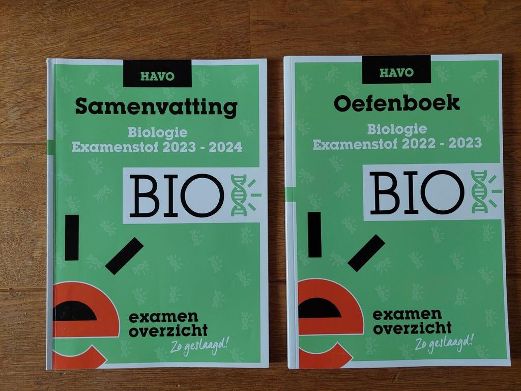 Samenvatting en oefenboek Biologie HAVO ExamenOverzicht, Biologie, HAVO, Ophalen of Verzenden, ExamenOverzicht