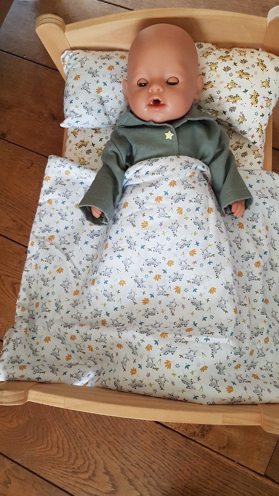 Dekbed set pyjama jongens baby born pop 43cm nieuw, Kinderen en Baby's, Speelgoed | Poppen, Ophalen of Verzenden, Nieuw, Babypop