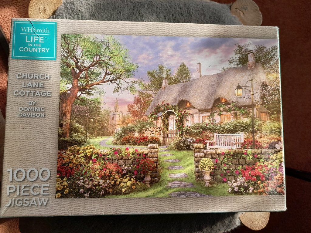 Legpuzzel cottage 1000 stukjes, Hobby en Vrije tijd, Ophalen of Verzenden, 500 t/m 1500 stukjes, Gebruikt