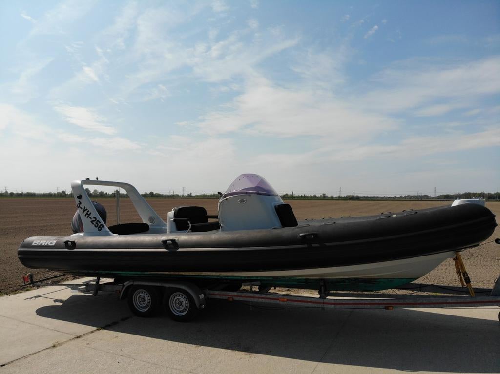 BRIG Eagle 780 RIB met 250pk buitenboordmotor, Watersport en Boten, Motorboten en Motorjachten, Ophalen, Overige materialen, Gebruikt