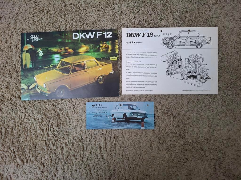 2x autofolder DKW, Verzenden, Zo goed als nieuw, Overige merken
