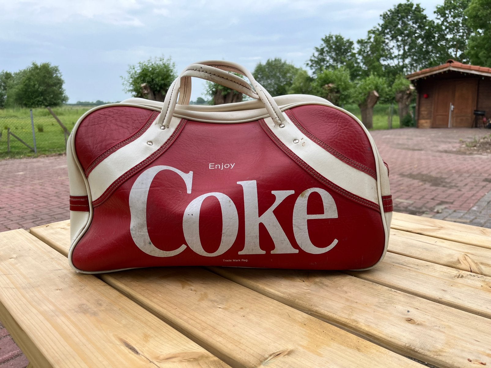 Vintage Coca-Cola Duffel Bag 1980s Blondy Arc Sac de Voyage, Ophalen of Verzenden, Gebruikt, Unisex volwassen