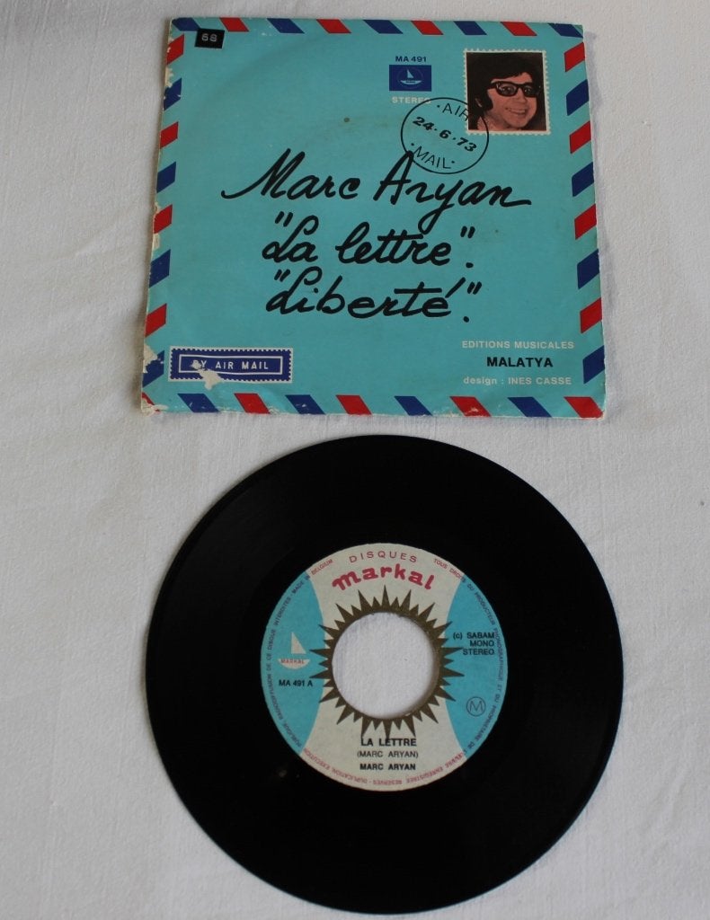 marc aryan - la lettre, Cd's en Dvd's, 7 inch, Ophalen of Verzenden, Zo goed als nieuw, Pop