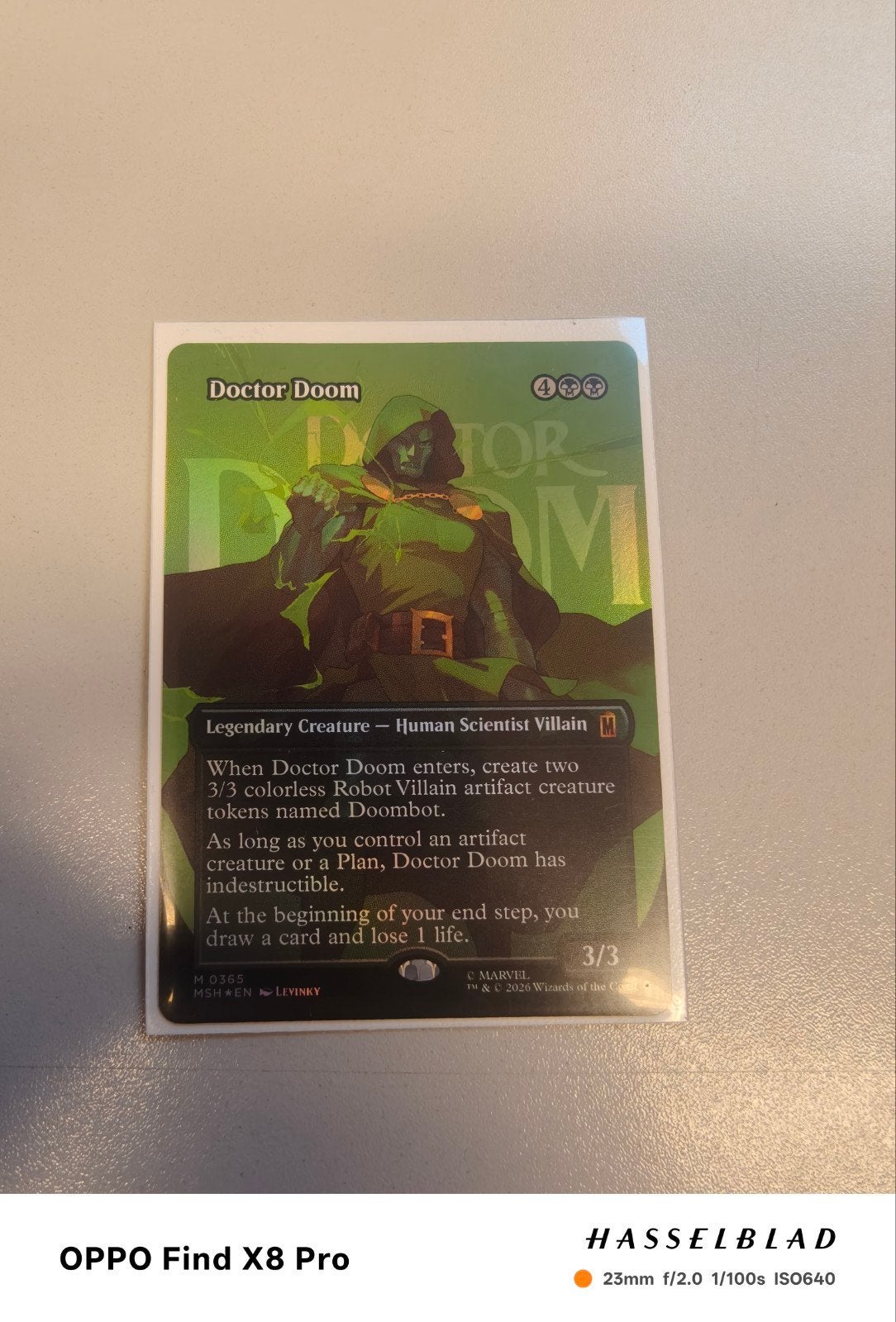 Doctor Doom Magic: The Gathering Kaart - Foil, Ophalen of Verzenden, Zo goed als nieuw, Losse kaart, Foil
