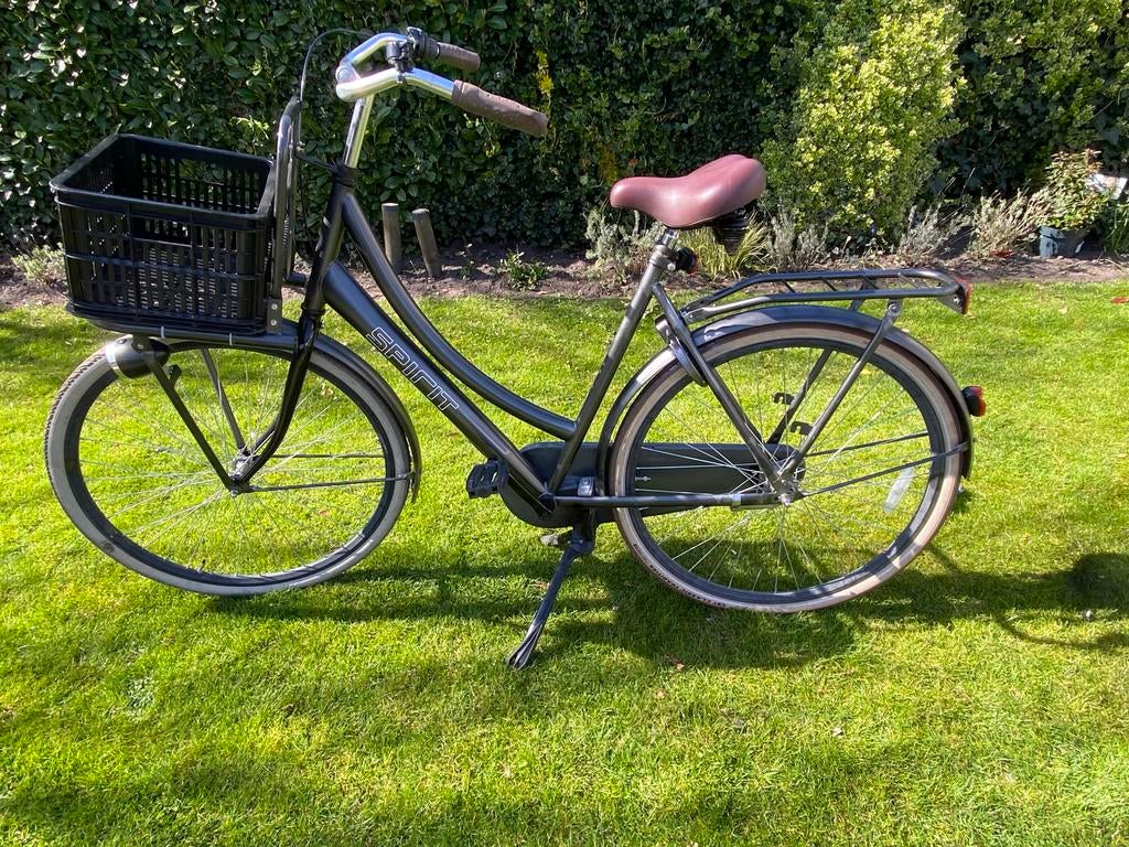Spirit Cargo N3 Damesfiets 3 versnellingen Mat-Grijs 28 inch, Terugtraprem, Gebruikt, Versnellingen, 56 cm of meer