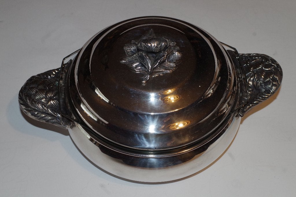 schalen met glazen inzet, Antiek en Kunst, Ophalen