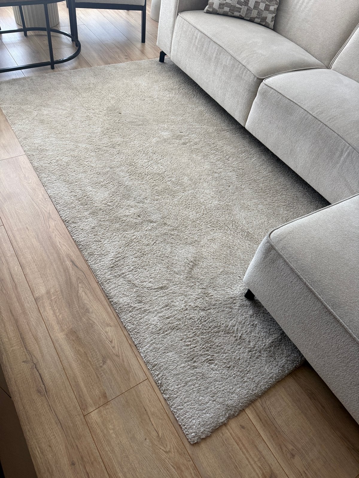 Stoense Ikea vloerkleed laagpolig 170x240 cm ecru, Ophalen, 200 cm of meer, Zo goed als nieuw, Crème