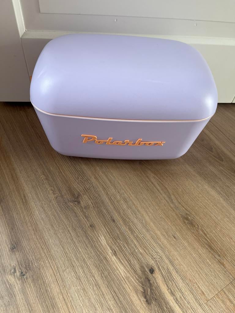 Polarbox Koelbox - Lavendel met Oranje Details, Ophalen, Zo goed als nieuw, Koelbox, Koelelement