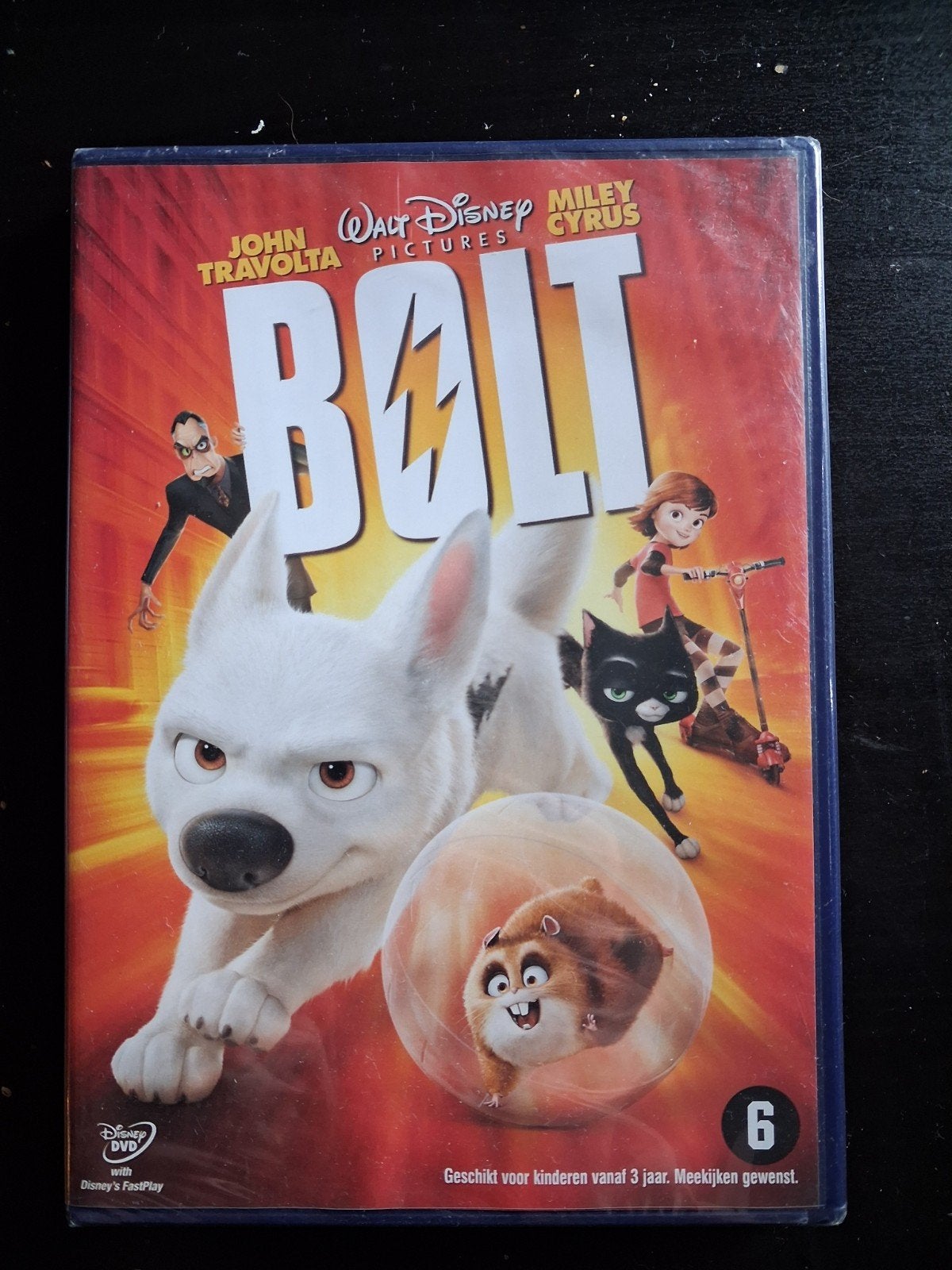 Bolt - Disney DVD met John Travolta en Miley Cyrus, Cd's en Dvd's, Animatie, Nederlands, Inclusief doosje, Ophalen of Verzenden