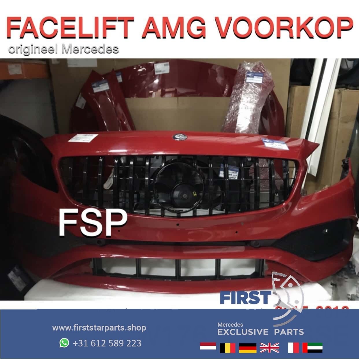 W176 FACELIFT AMG VOORKOP ROOD Mercedes A Klasse 2015-2019 F
