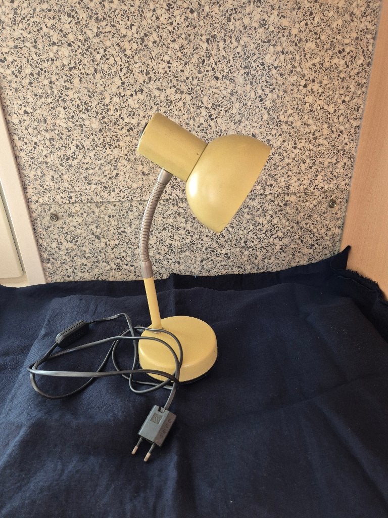 Vintage - Bureaulampje - Tafellampje - jaren '70 - Geel., Bureaulamp, Gebruikt, Vintage, 30 cm