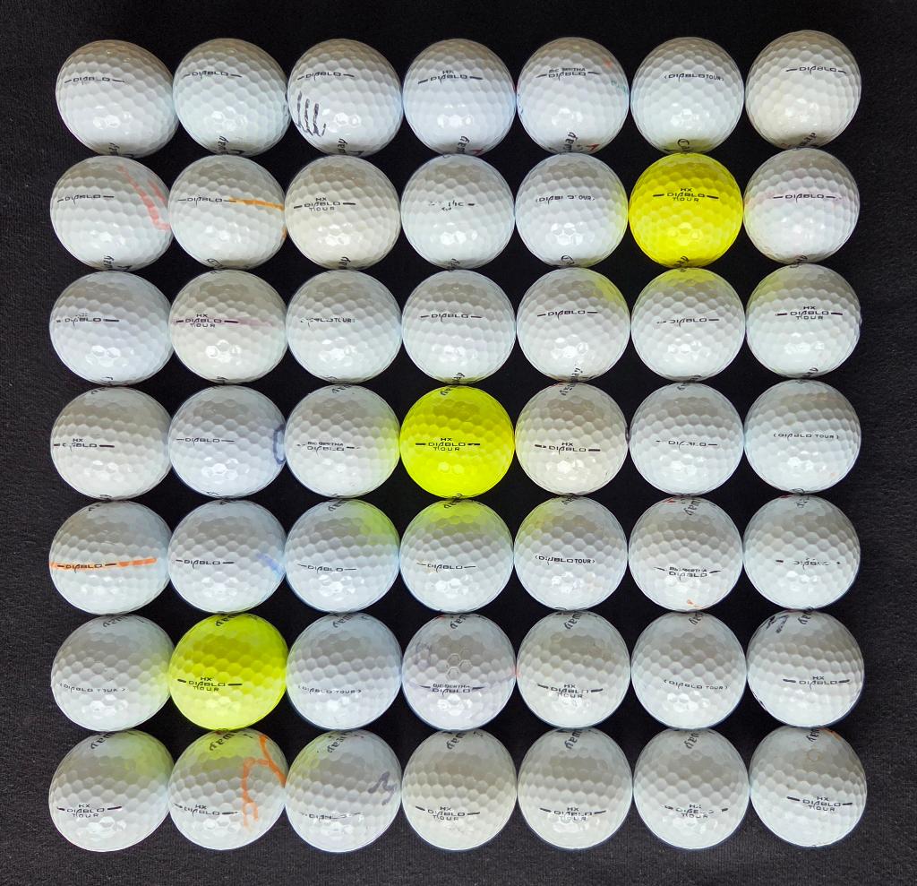 49 stuks Callaway Diablo (Tour) golfballen, Ophalen of Verzenden, Gebruikt, Bal(len), Callaway