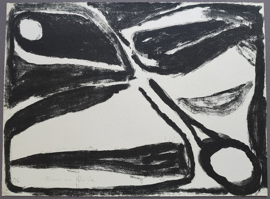 Bram van Velde – gesigneerde litho – prent 190, Antiek en Kunst, Ophalen of Verzenden
