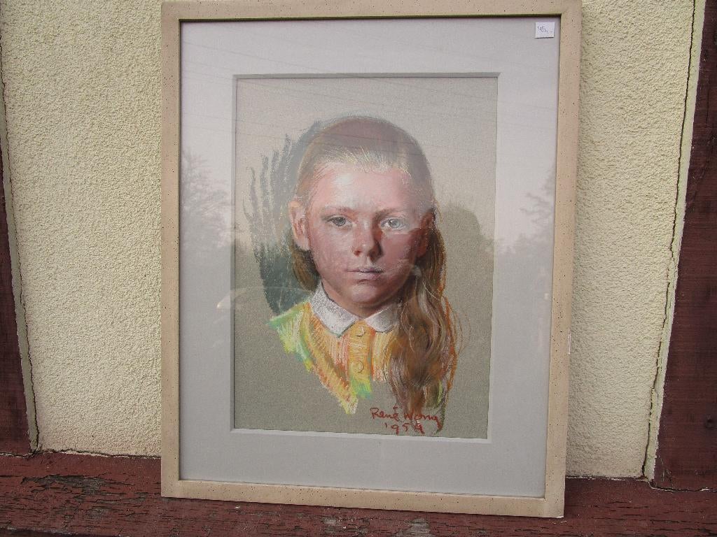 tekening meisje René Wong, Ophalen