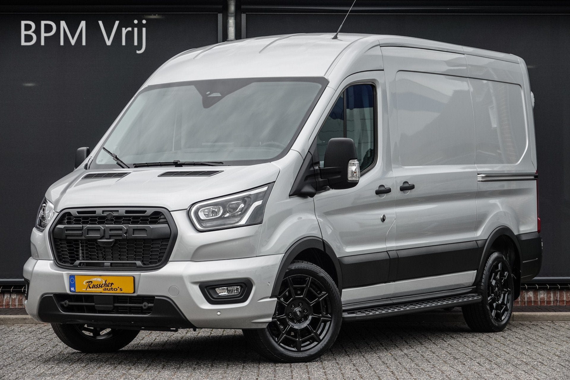 Ford Transit L2H2 | 130Pk A8 Aut. | Raptor Edition | 2x Schu, Automatische klimaatregeling, Stof, Zwart, 4 cilinders
