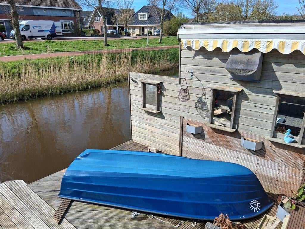 Polyesterboot 3.60m met fluistermotor en accessoires, Ophalen of Verzenden