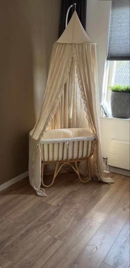 Childhome rotan rieten wieg bohemian, Kinderen en Baby's, Ophalen, Zo goed als nieuw, Wieg