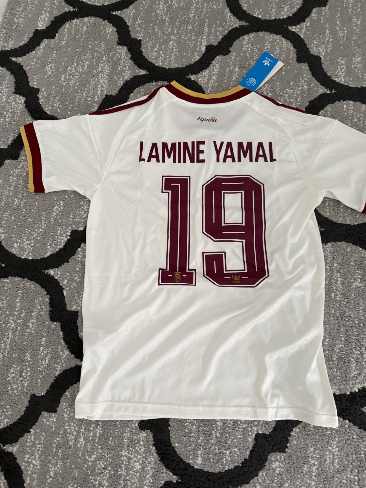 Lamine Yamal Spanje uit shirtje maat S, Maat S, Ophalen of Verzenden, Zo goed als nieuw, Shirt