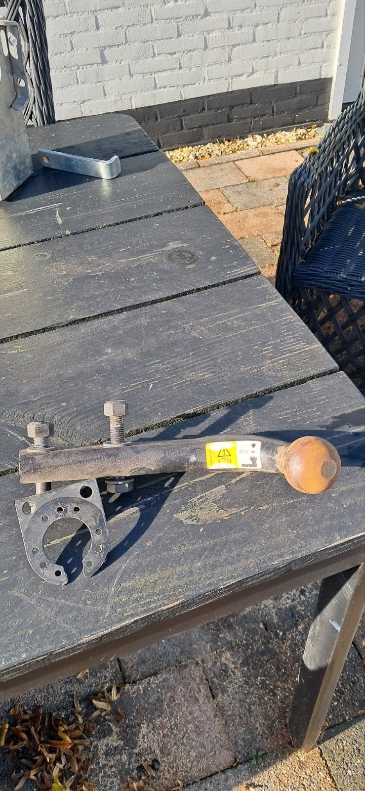 Gebruikte trekhaak kogel met montageplaat, Ophalen, Gebruikt
