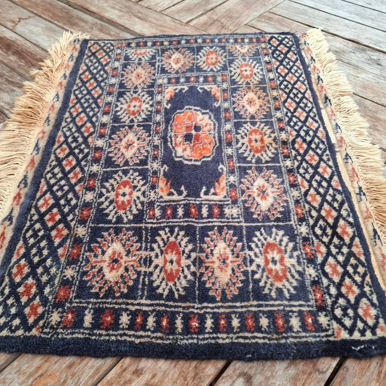 Vintage perzisch wollen tafelkleed kleed 50x65 cm, Ophalen of Verzenden