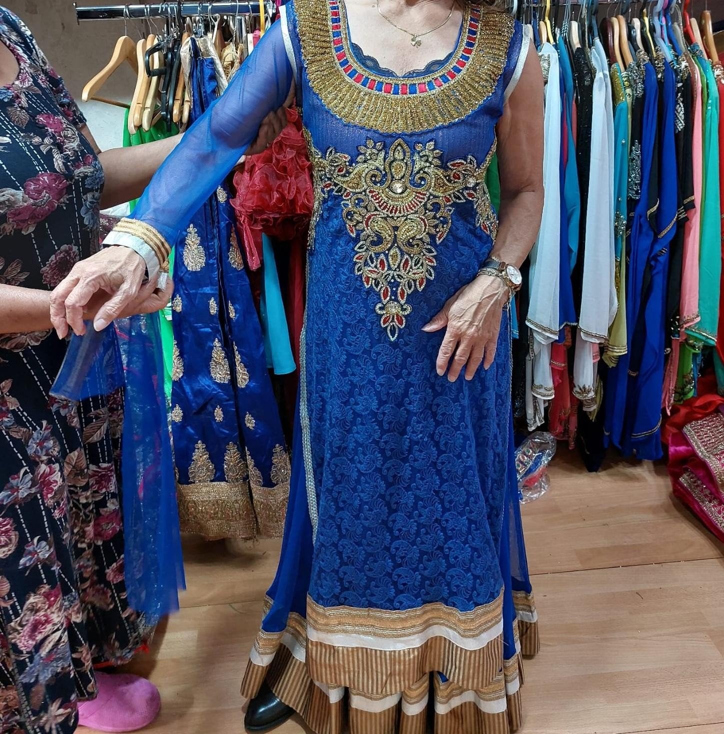 Indiase avondjurk maat 34, Ophalen of Verzenden, Zo goed als nieuw, Maat 34 (XS) of kleiner, Carnaval