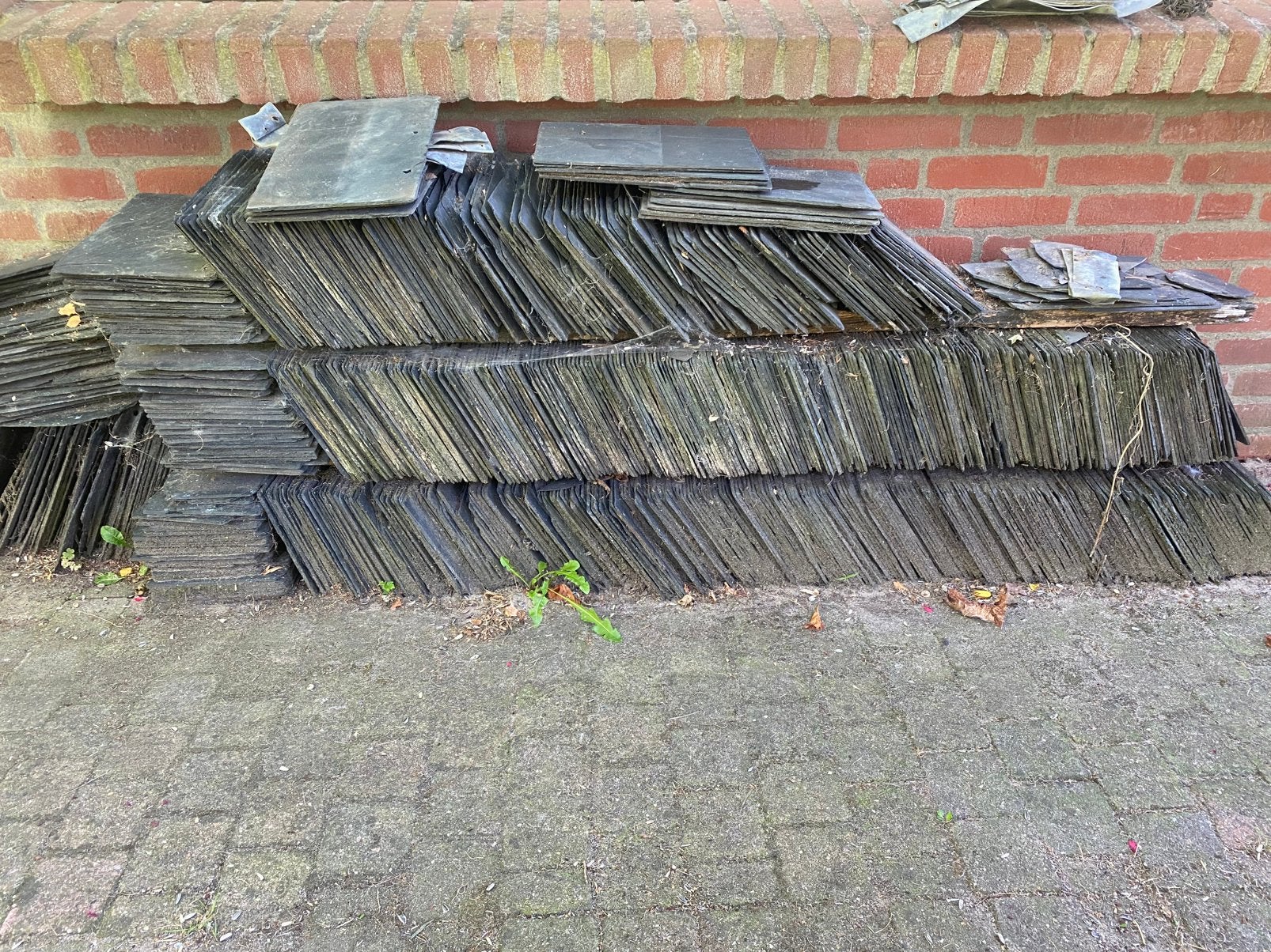 Lei dakpannen, Steen of Klei, Ophalen of Verzenden, Zo goed als nieuw, 15 m² of meer