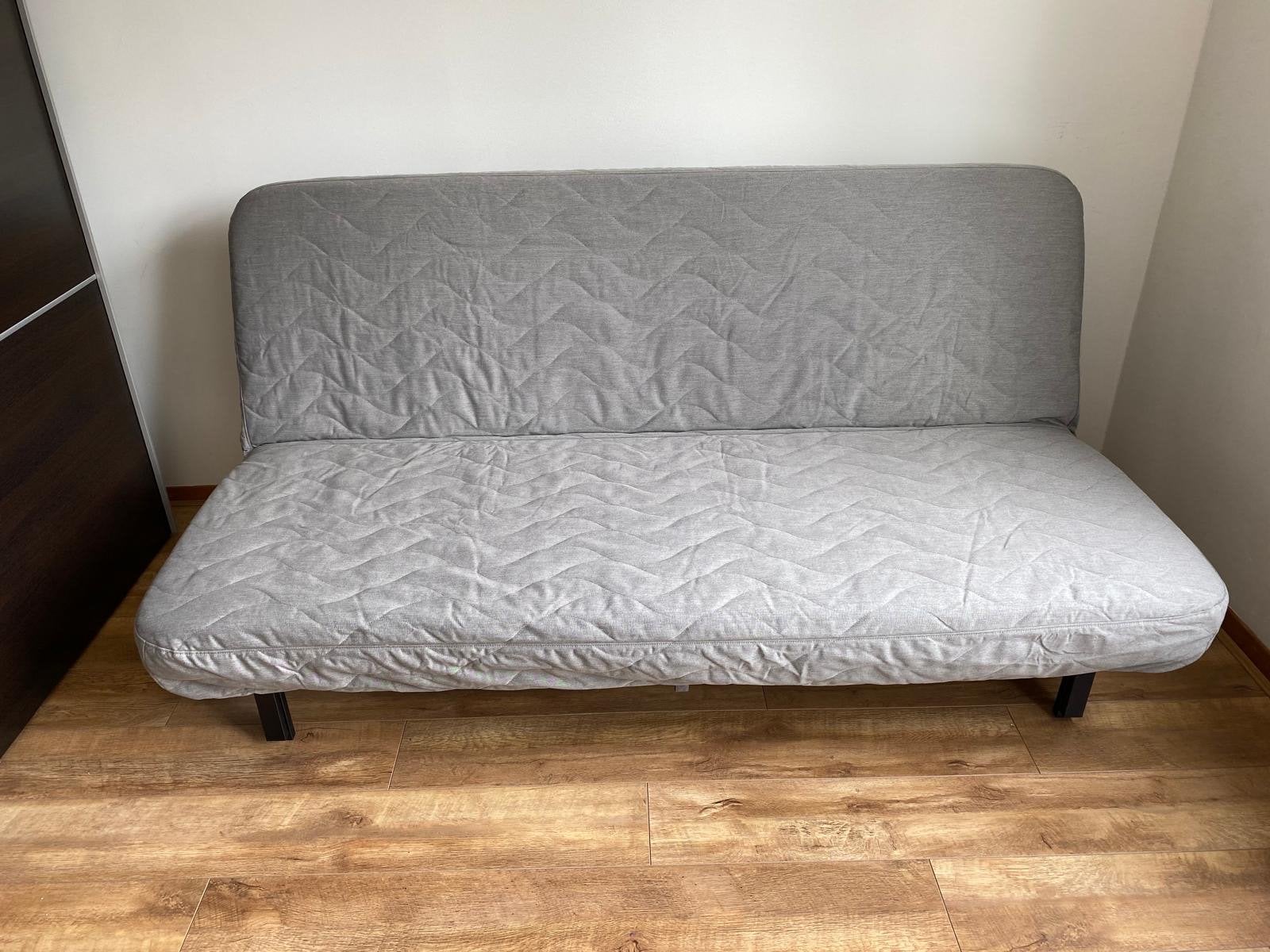 Ikea sofabed Grijze slaapbank/futon, nieuw, Huis en Inrichting, Slaapkamer | Slaapbanken, Ophalen, 140 cm, 200 cm, Grijs