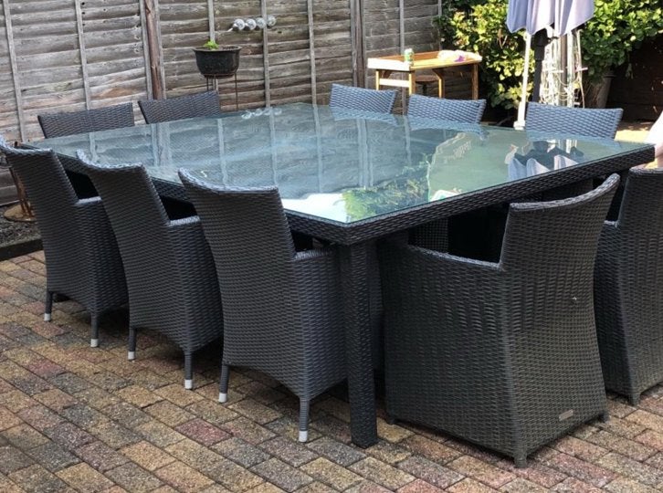 Tuintafel GRATIS (exl stoelen), Ophalen, Gebruikt, Rechthoekig, Kunststof
