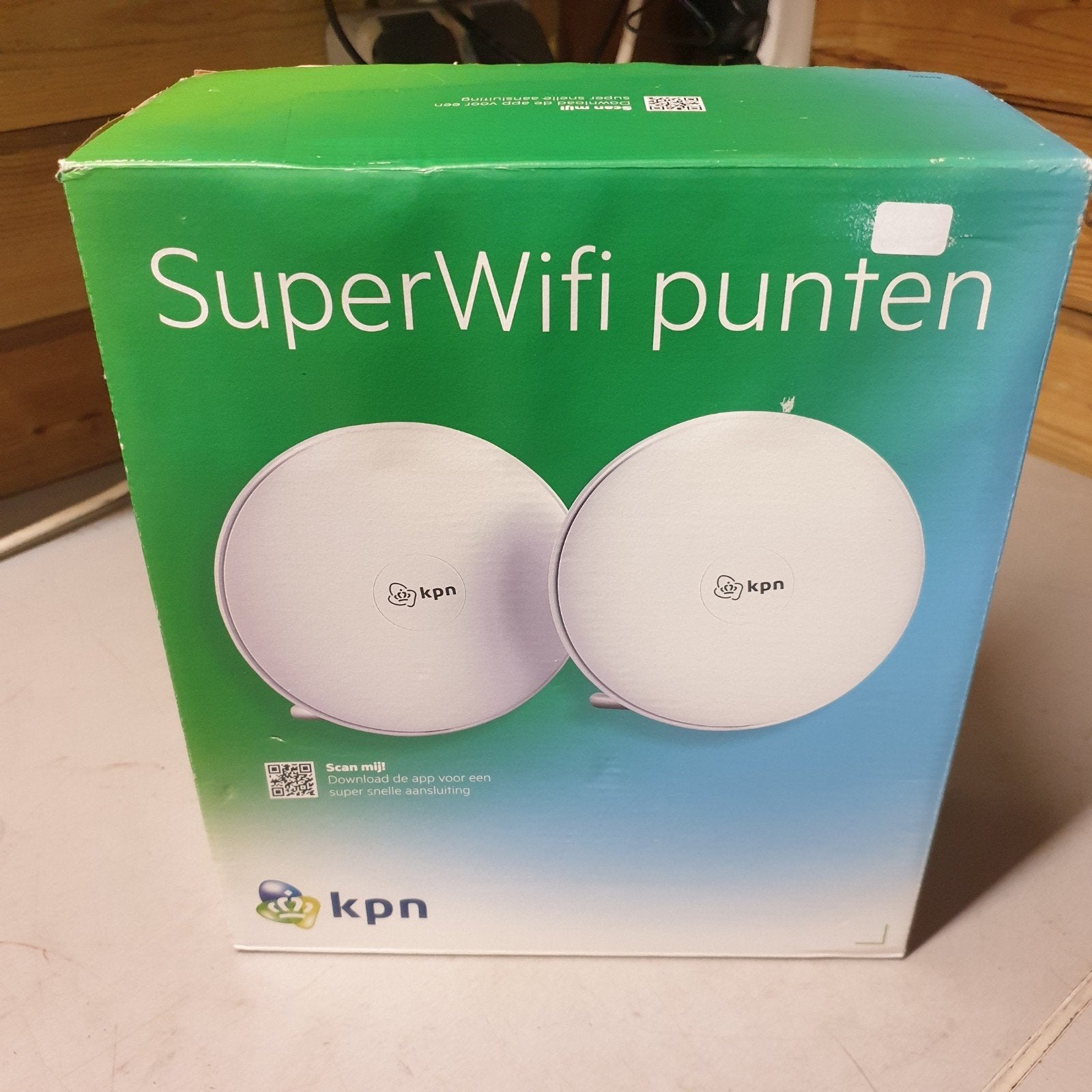 Kpn superwifi punt 2 stuks in doos, Computers en Software, Ophalen of Verzenden, Zo goed als nieuw, Kpn superwifi