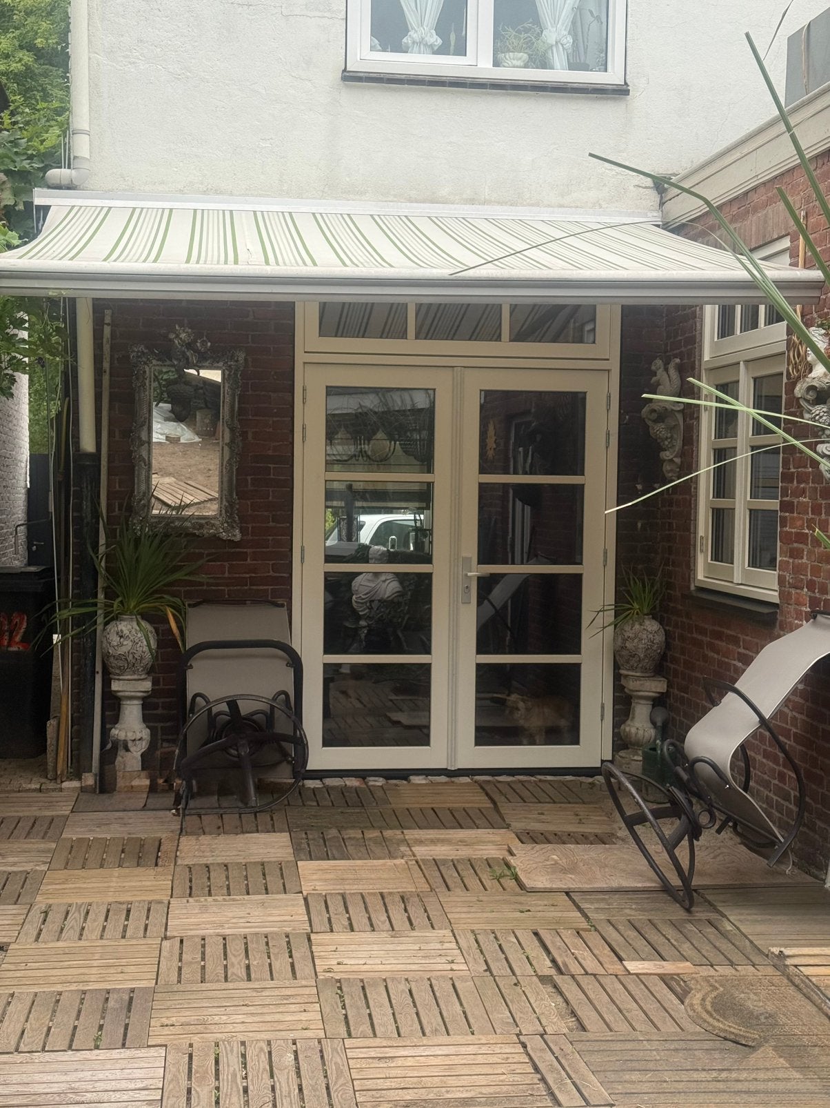 Zonnescherm Luifel Knikarmscherm ca 3x2,5, Tuin en Terras, Zonneschermen, Ophalen, Gebruikt, 150 tot 300 cm, 250 cm tot 450 cm