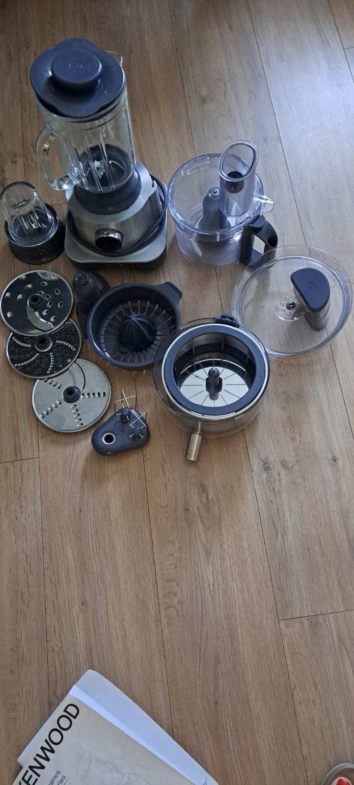 Kenwood Multipro Compact Foodprocessor FDM307SS, 1 tot 2 liter, Ophalen of Verzenden, Gebruikt, 2 snelheden