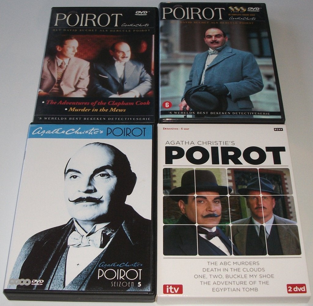 Dvd *** POIROT *** 4 stuks, Engels, Misdaad, Alle leeftijden, Nederlands