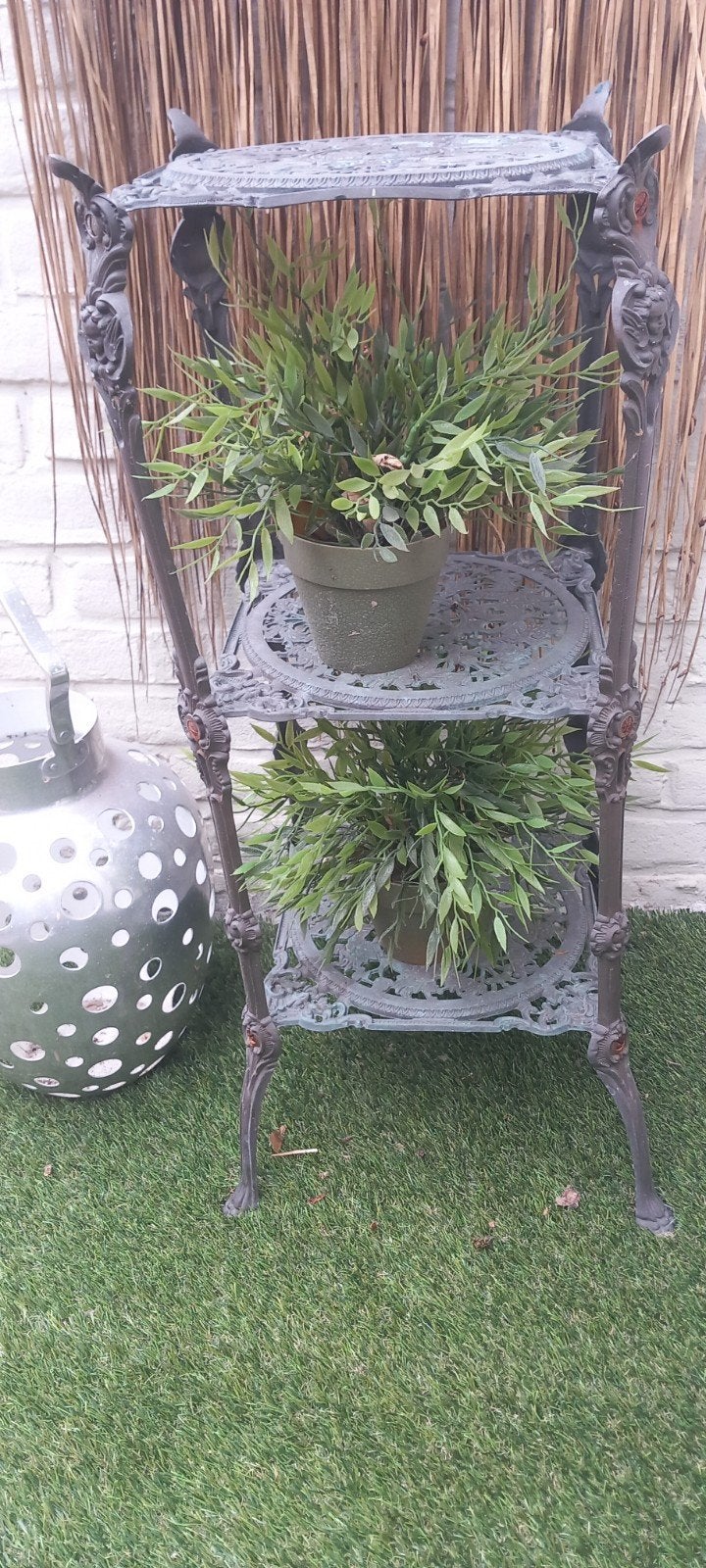 vintage plantentafel smeedijzer, Ophalen, Gebruikt