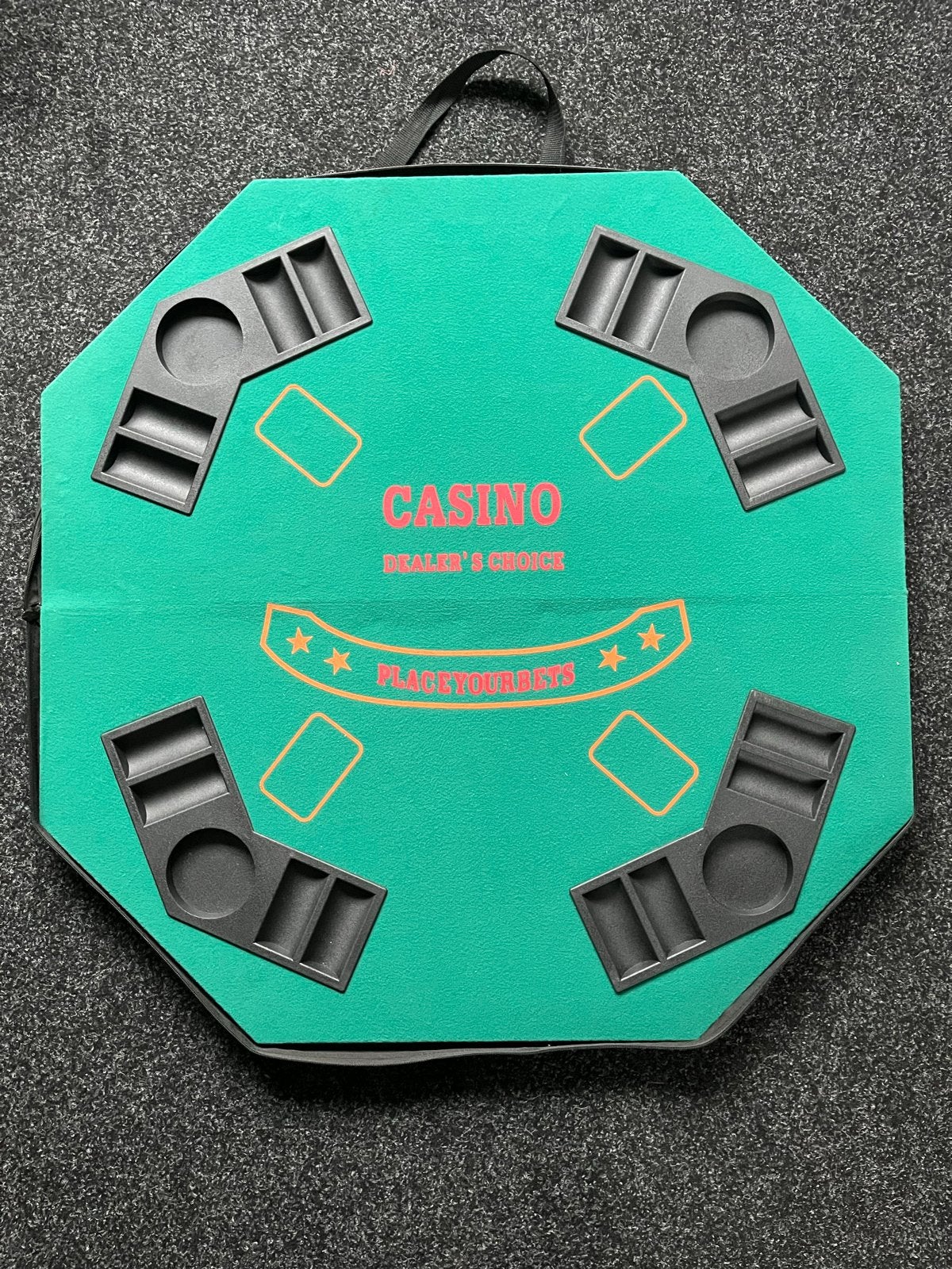 Casino Dealer's Choice Pokertafel met draagtas, Hobby en Vrije tijd, Drie of vier spelers, Ophalen, Gebruikt